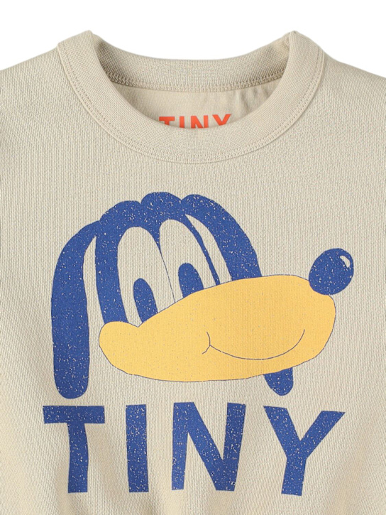 Tiny Cottons: Printed organic cotton sweatshirt - Beige - kids-boys_1 | Luisa Via Roma