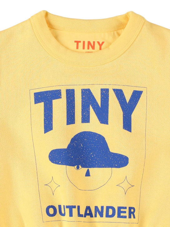 Tiny Cottons: Printed organic cotton sweatshirt - Yellow - kids-boys_1 | Luisa Via Roma