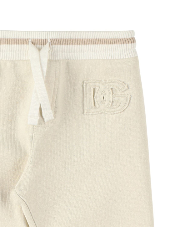 Dolce&Gabbana: Printed cotton sweatpants - Beige - kids-boys_1 | Luisa Via Roma