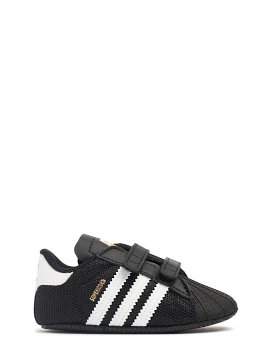 adidas Originals: Superstar Crib pre-walker sneakers - ブラック/ホワイト - kids-boys_0 | Luisa Via Roma
