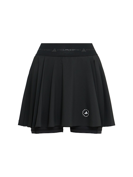 adidas By Stella McCartney: ASMC Pleated skort - Black - women_0 | Luisa Via Roma