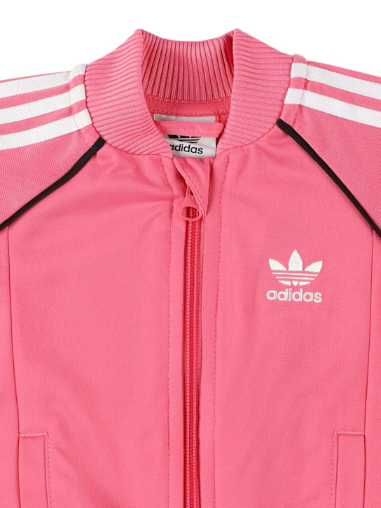 adidas Originals: Recycled poly sweatshirt & sweatpants - ピンク/ホワイト - kids-girls_1 | Luisa Via Roma