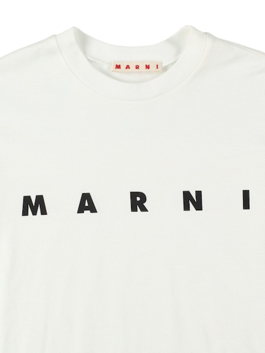 Marni Junior: Printed cotton jersey t-shirt - ホワイト - kids-boys_1 | Luisa Via Roma
