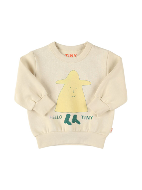 Tiny Cottons: Printed organic cotton sweatshirt - Beige - kids-boys_0 | Luisa Via Roma