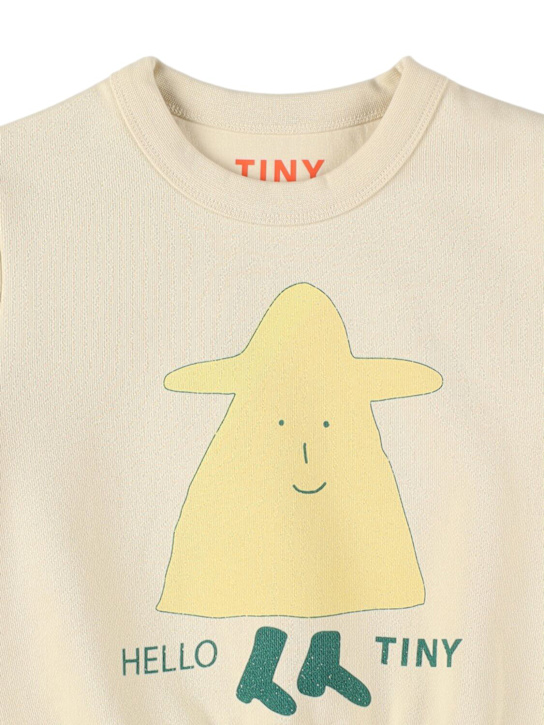 Tiny Cottons: Printed organic cotton sweatshirt - Beige - kids-boys_1 | Luisa Via Roma