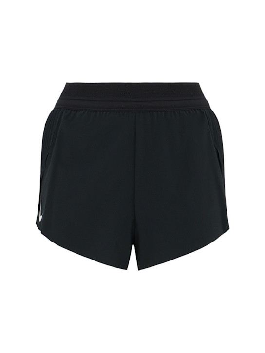 Nike: Aero Swift Dry fit  3" shorts - Black/White - women_0 | Luisa Via Roma