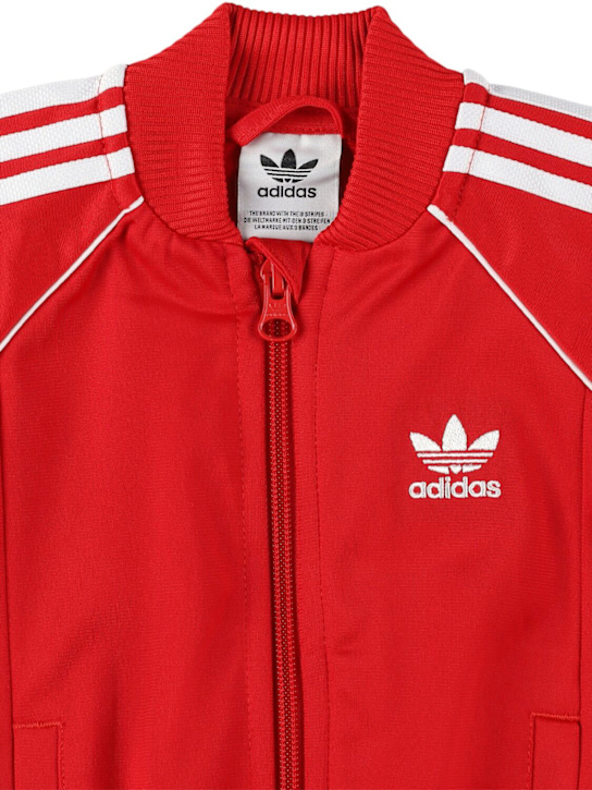 adidas Originals: Zip-up sweatshirt & sweatpants - レッド - kids-boys_1 | Luisa Via Roma
