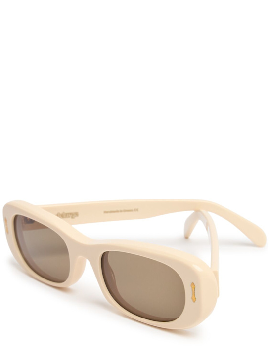 Delarge: Atkins round acetate sunglasses - White - women_1 | Luisa Via Roma
