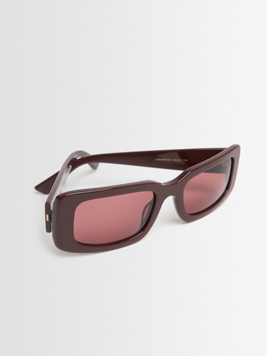 Delarge: Lamar squared acetate sunglasses - Brown - women_1 | Luisa Via Roma