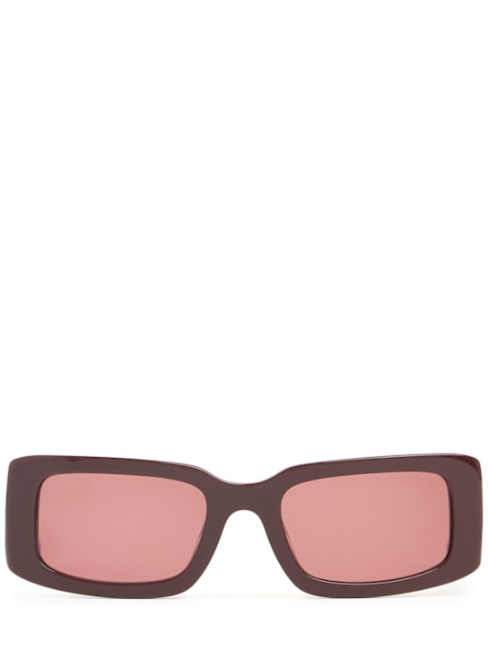 Delarge: Lamar squared acetate sunglasses - Brown - women_0 | Luisa Via Roma
