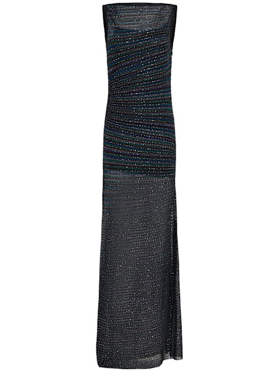 Missoni: Sequined sleeveless long dress - women_0 | Luisa Via Roma