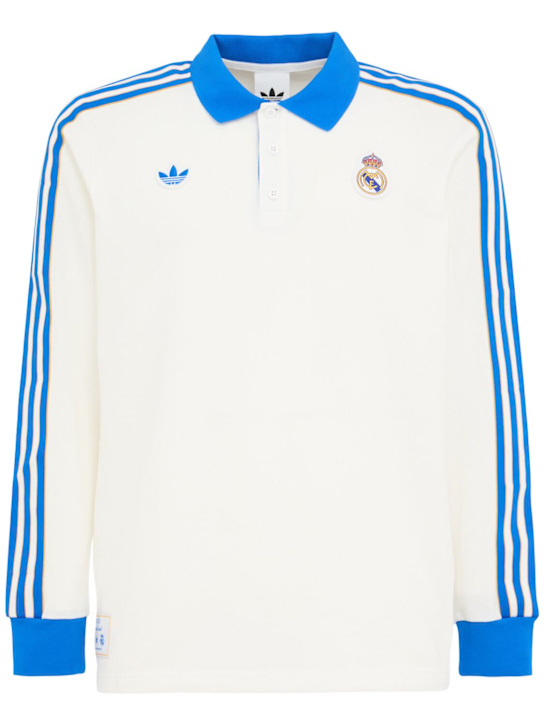 adidas Originals: Real Madrid polo - White/Blue - men_0 | Luisa Via Roma