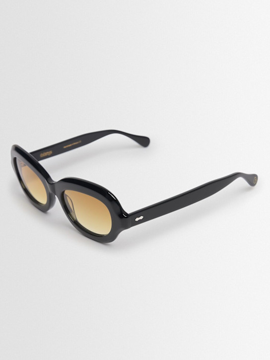 Delarge: Asawa round acetate sunglasses - Black/Yellow - women_1 | Luisa Via Roma