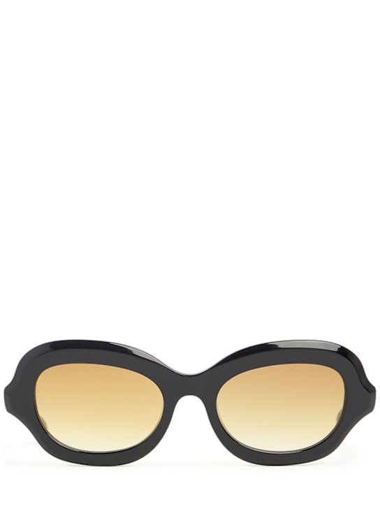 Delarge: Asawa round acetate sunglasses - Black/Yellow - women_0 | Luisa Via Roma
