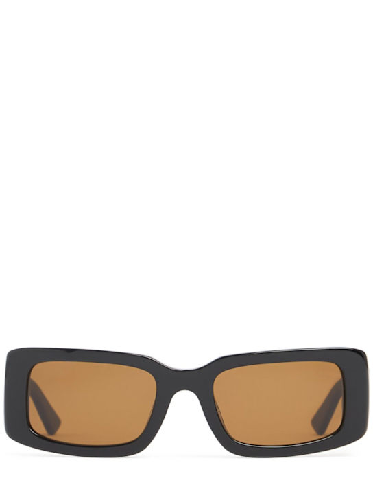 Delarge: Lamar squared acetate sunglasses - Black/Orange - women_0 | Luisa Via Roma