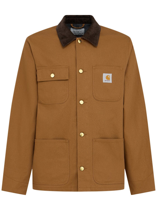 Carhartt WIP: Michigan Dearborn coat - ハミルトンブラウン - men_0 | Luisa Via Roma