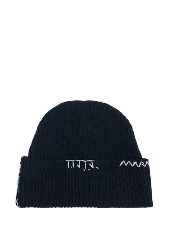 Marni: Beaniemütze aus Wolle und Kaschmir - Ultramarine - men_0 | Luisa Via Roma