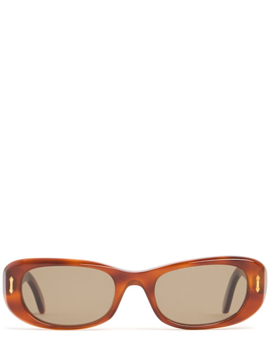 Delarge: Atkins round acetate sunglasses - Havana - women_0 | Luisa Via Roma