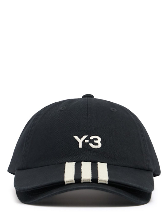 Y-3: 3 Stripes cotton baseball cap - men_0 | Luisa Via Roma