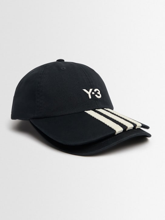 Y-3: 3 Stripes cotton baseball cap - men_1 | Luisa Via Roma