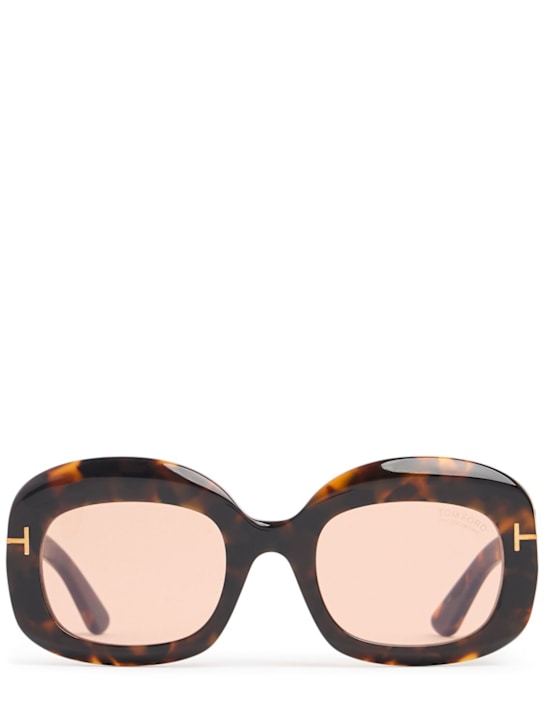 Tom Ford: Carmen 02 round sunglasses - Dark Havana/Vio - women_0 | Luisa Via Roma