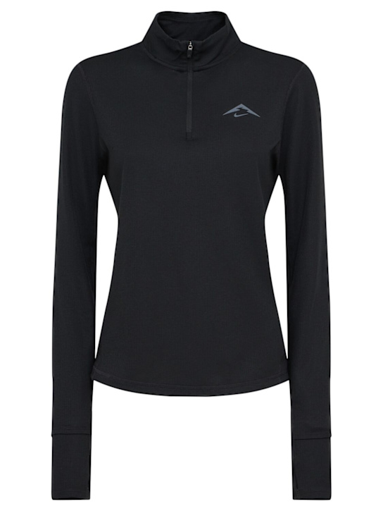 Nike: Felpa Dry-Fit metà strato - Nero - women_0 | Luisa Via Roma