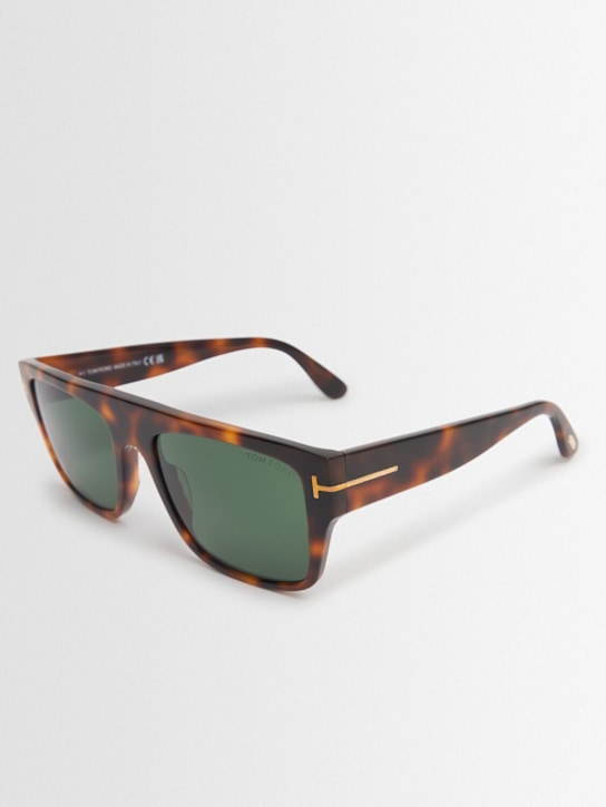 Tom Ford: Dunning 02 squared acetate sunglasses - Blonde Havana/G - men_1 | Luisa Via Roma