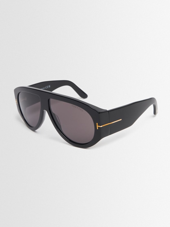 Tom Ford: Bronson pilot acetate sunglasses - Shiny Black - men_1 | Luisa Via Roma