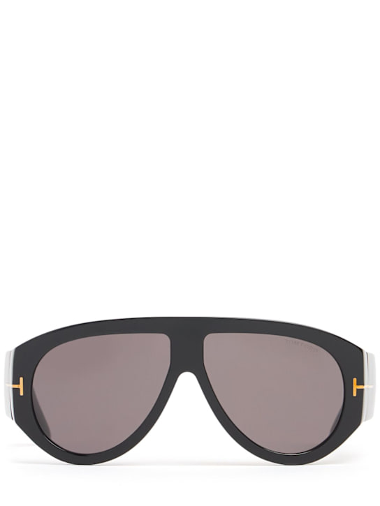 Tom Ford: Bronson pilot acetate sunglasses - Shiny Black - men_0 | Luisa Via Roma