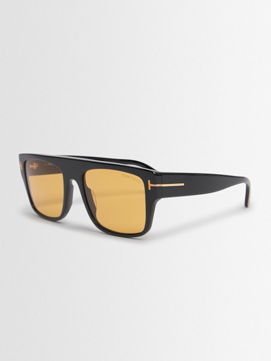 Tom Ford: Dunning 02 squared acetate sunglasses - Shiny Black/Bro - men_1 | Luisa Via Roma