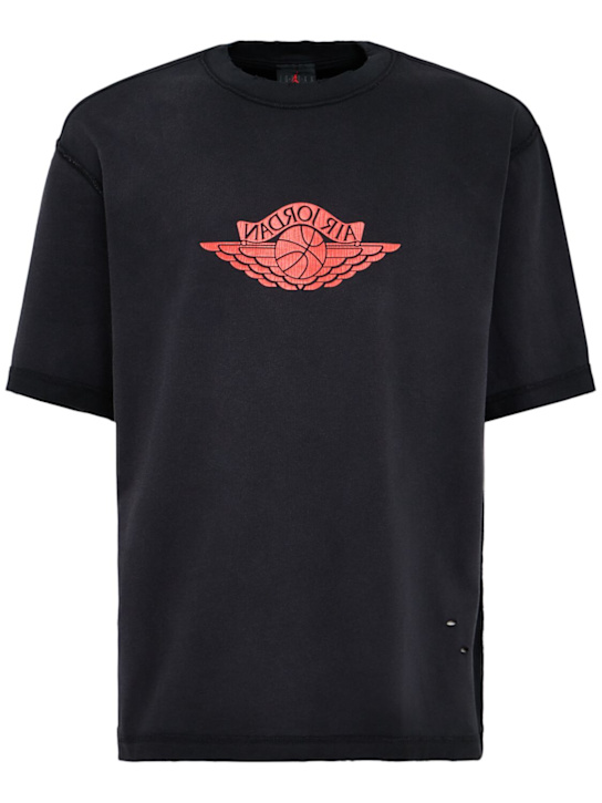 Jordan: Rare Air short sleeve t-shirt - Black/Chile Red - men_0 | Luisa Via Roma