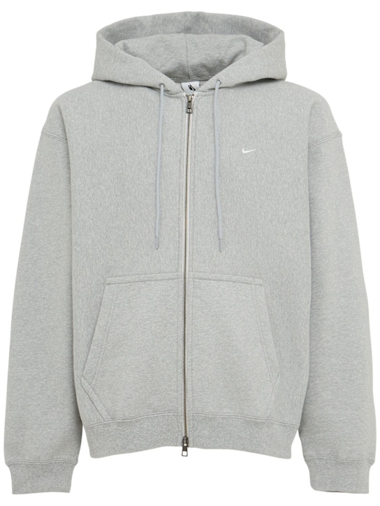 Nike: Sweatshirt aus Baumwollfleece „Life“ - Dk Grey Heather - men_0 | Luisa Via Roma