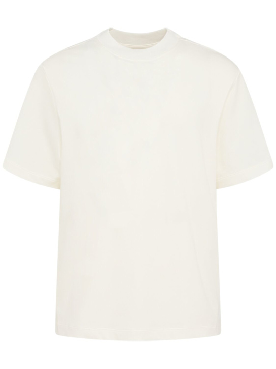 Jordan: T-Shirt aus Baumwollmischung - Sail/Black - men_0 | Luisa Via Roma