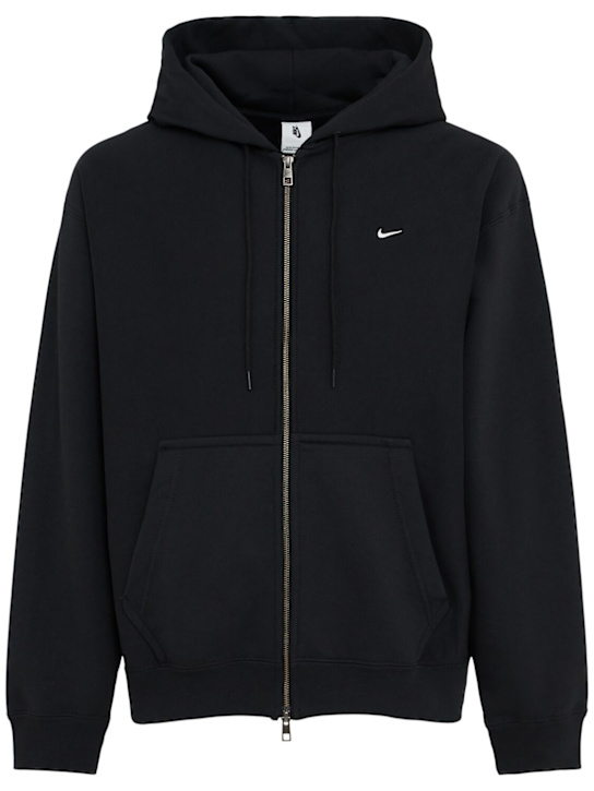 Nike: Sweatshirt aus Baumwollfleece „Life“ - Black/Black/Whi - men_0 | Luisa Via Roma