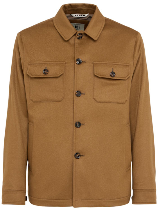 Kired: Furat cashmere casual jacket - Beige/Brown - men_0 | Luisa Via Roma