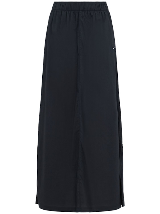 Nike: Chill poplin long skirt - Black/Sail - women_0 | Luisa Via Roma