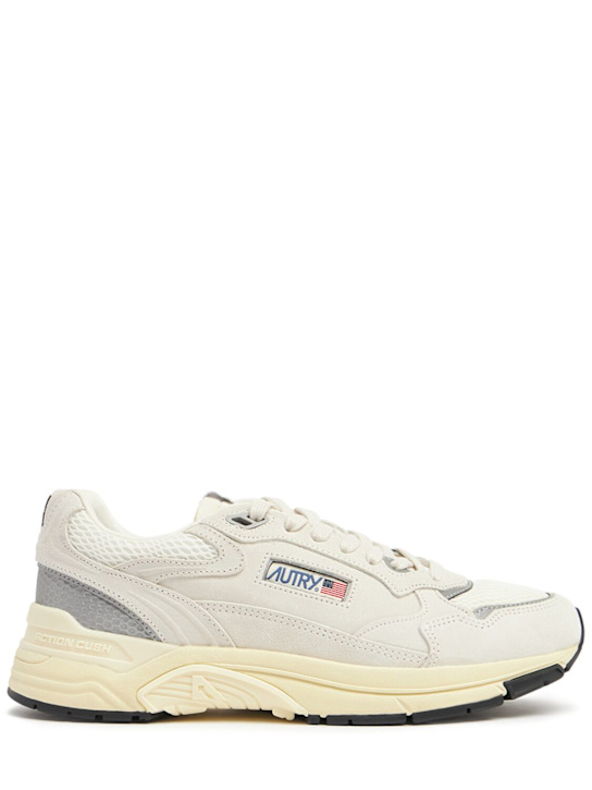 Autry: Hyperway low sneakers - White/Silver - men_0 | Luisa Via Roma