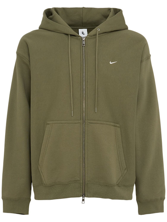 Nike: Sweatshirt aus Baumwollfleece „Life“ - Medium Olive/Me - men_0 | Luisa Via Roma