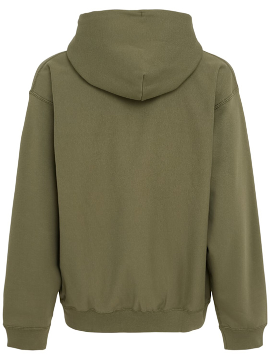 Nike: Life Fleece sweatshirt - Medium Olive/Me - men_1 | Luisa Via Roma