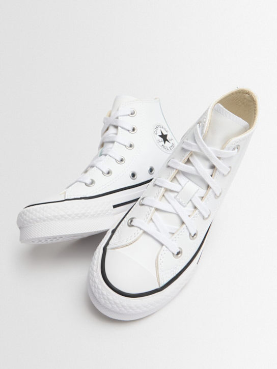 Converse: Chuck Taylor leather sneakers - White - kids-boys_1 | Luisa Via Roma