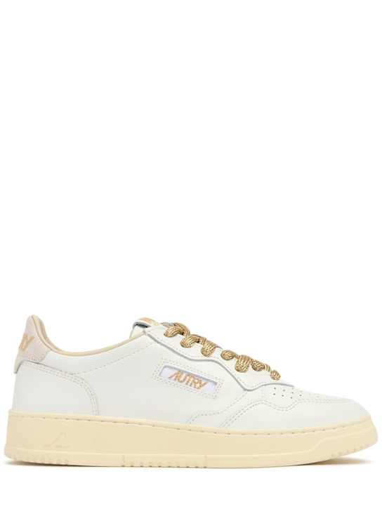 Autry: Medalist low sneakers - White/Gold - women_0 | Luisa Via Roma