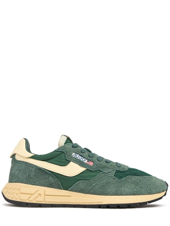 Autry: Reelwind low sneakers - Bottle Green - men_0 | Luisa Via Roma