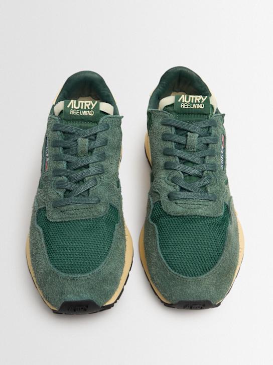 Autry: Reelwind low sneakers - Bottle Green - men_1 | Luisa Via Roma