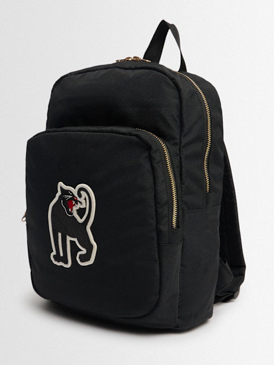 Mini Rodini: Embroidered recycled polyester backpack - ブラック - kids-boys_1 | Luisa Via Roma