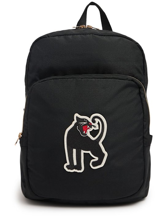 Mini Rodini: Embroidered recycled polyester backpack - ブラック - kids-boys_0 | Luisa Via Roma