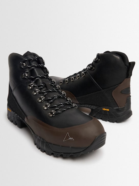 Roa: Andreas leather boots - Brown/Black - men_1 | Luisa Via Roma