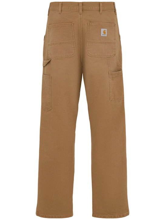 Carhartt WIP: Dearborn canvas single knee pants - Hamilton Brown, - men_1 | Luisa Via Roma