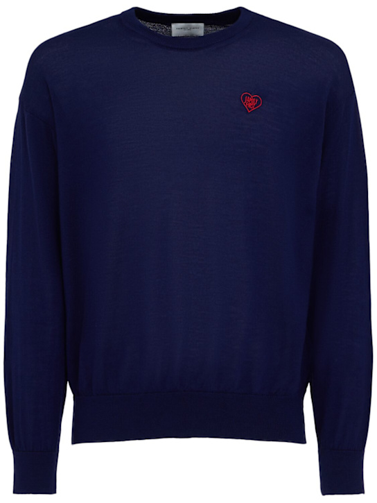 Family First: Maglia in lana - Blu - men_0 | Luisa Via Roma