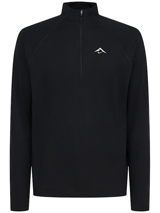 Nike: Langärmeliges T-Shirt "Trail DRI-FIT“ - Black/Summit Wh - men_0 | Luisa Via Roma
