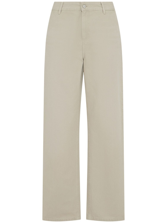 Carhartt WIP: Cotton denim straight jeans - Beige - women_0 | Luisa Via Roma